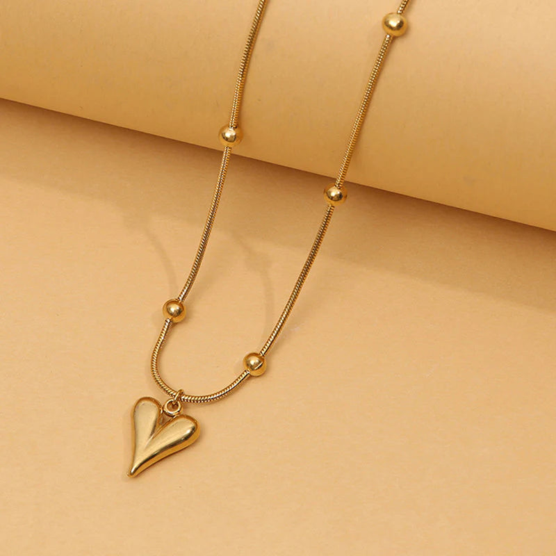 Golden Heartfall Necklace