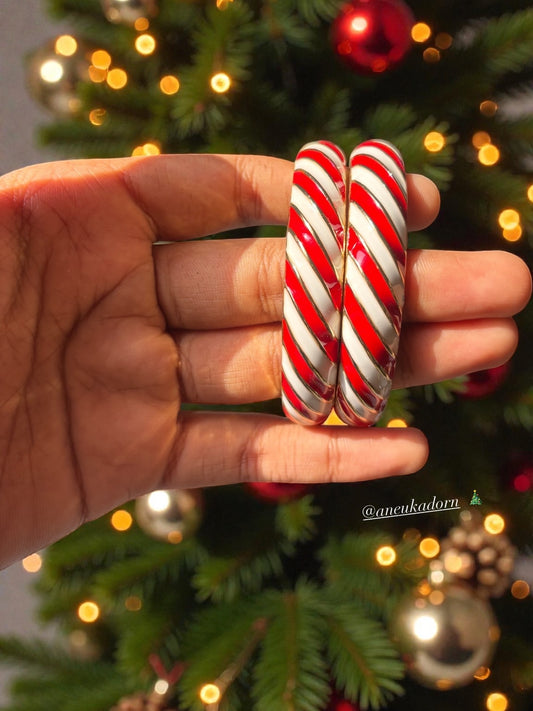 Candycane Swirl Bangle
