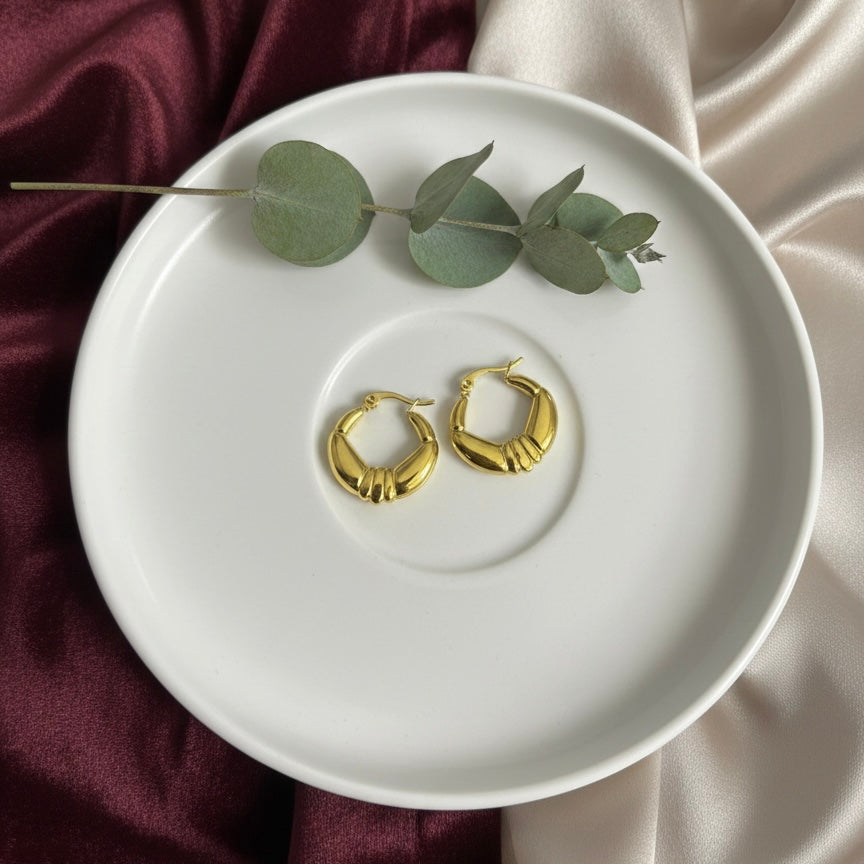 Sculpted Glow Hoops