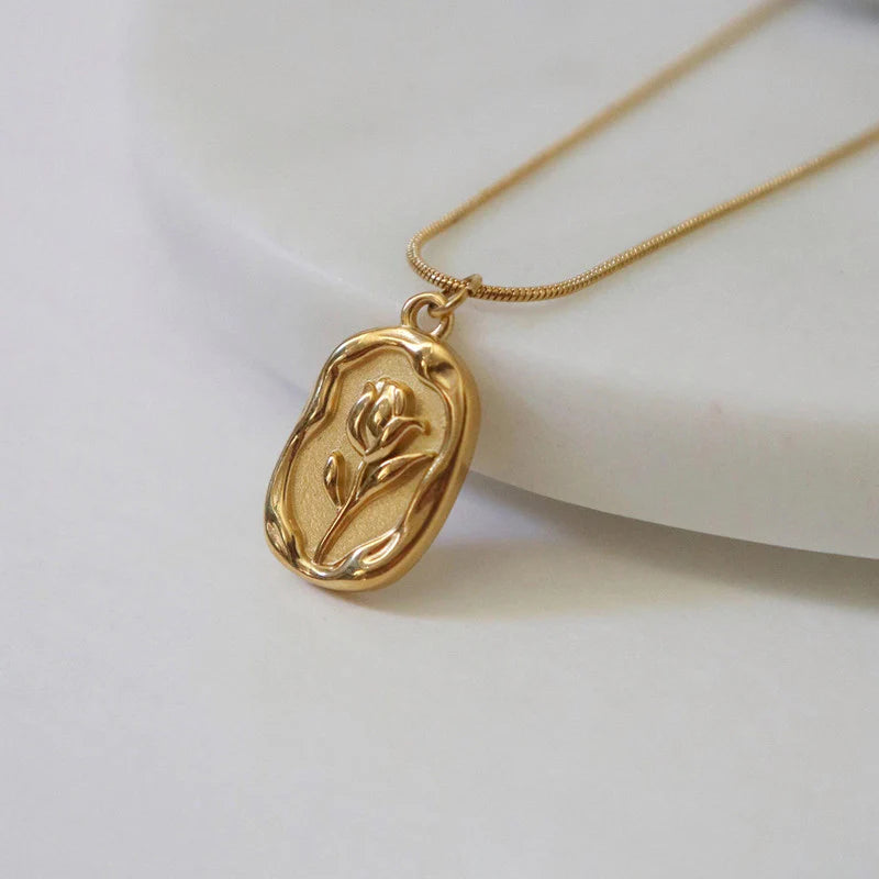 Golden Rose Necklace