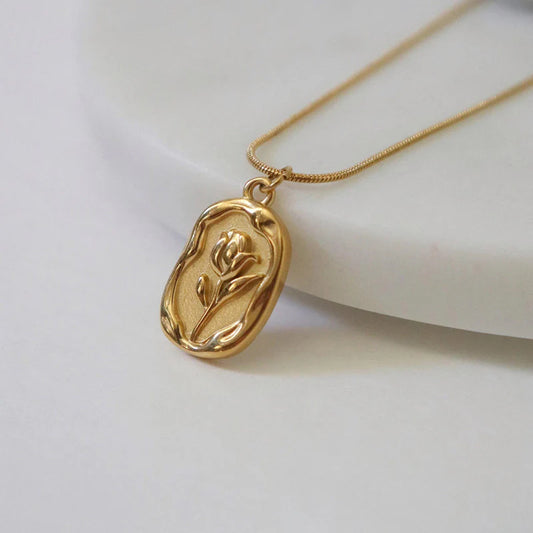 Golden Rose Necklace
