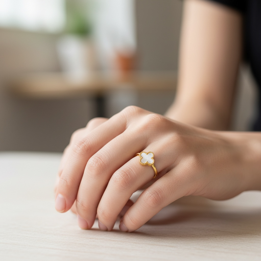 Ivory Clover Ring