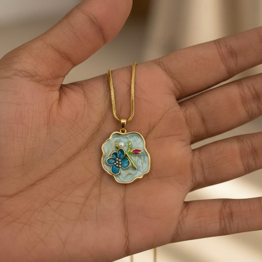 Aqua Garden Bloom Necklace