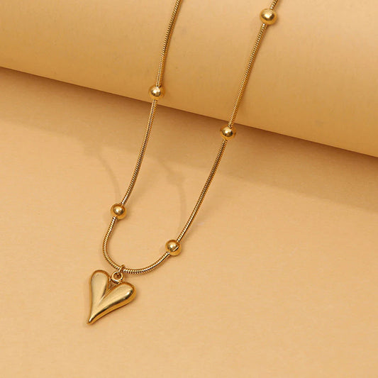 Golden Heartfall Necklace